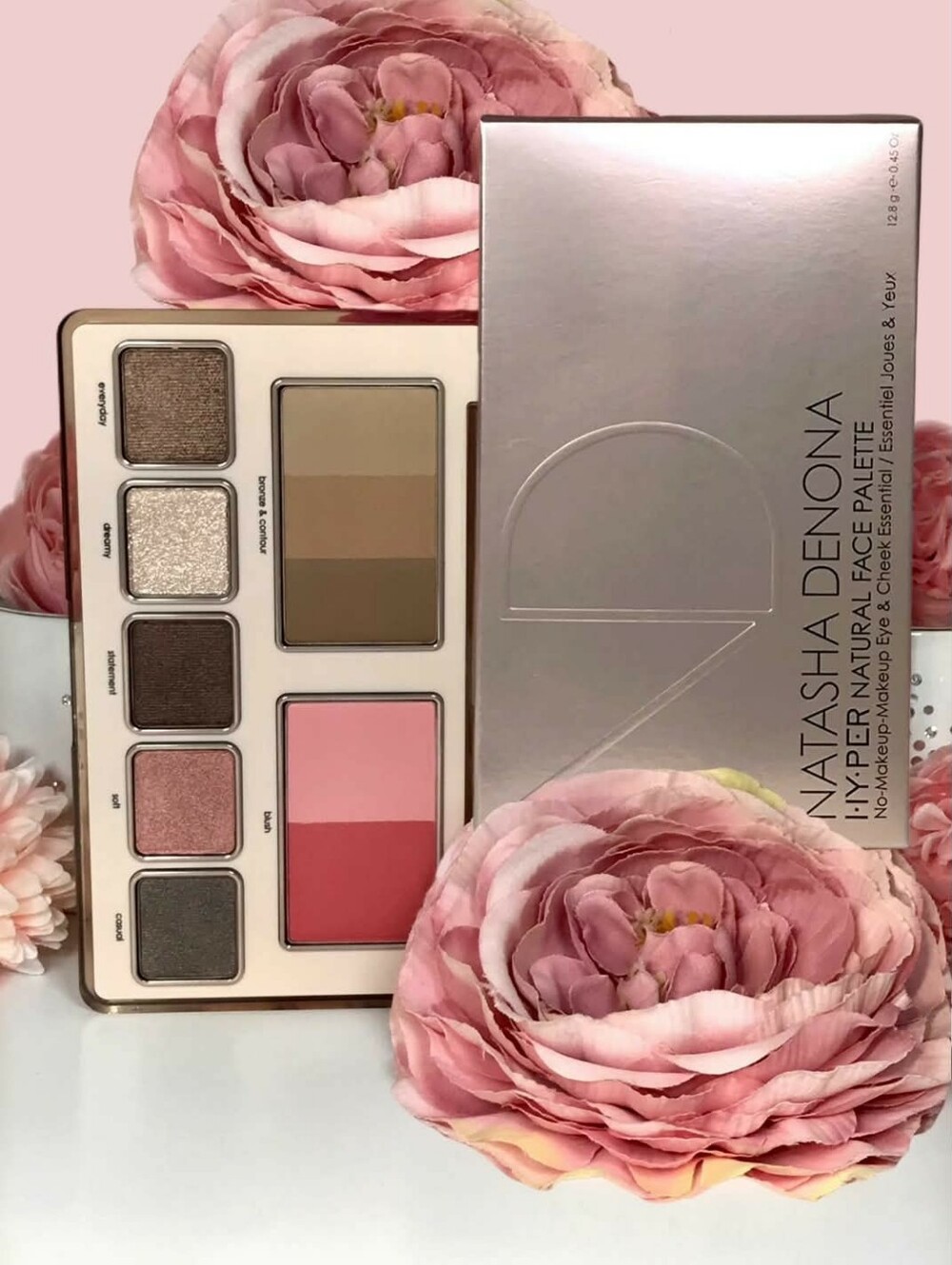 Natasha Denona Hy-per Natural Face Palette - Eyes & Cheeks 12.75g *BNIB!